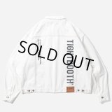 TIGHTBOOTH/LABEL LOGO DENIM JACKET（White）［デニムJKT-24秋冬］