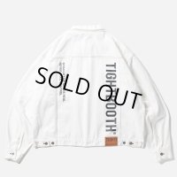 TIGHTBOOTH/LABEL LOGO DENIM JACKET（White）［デニムJKT-24秋冬］