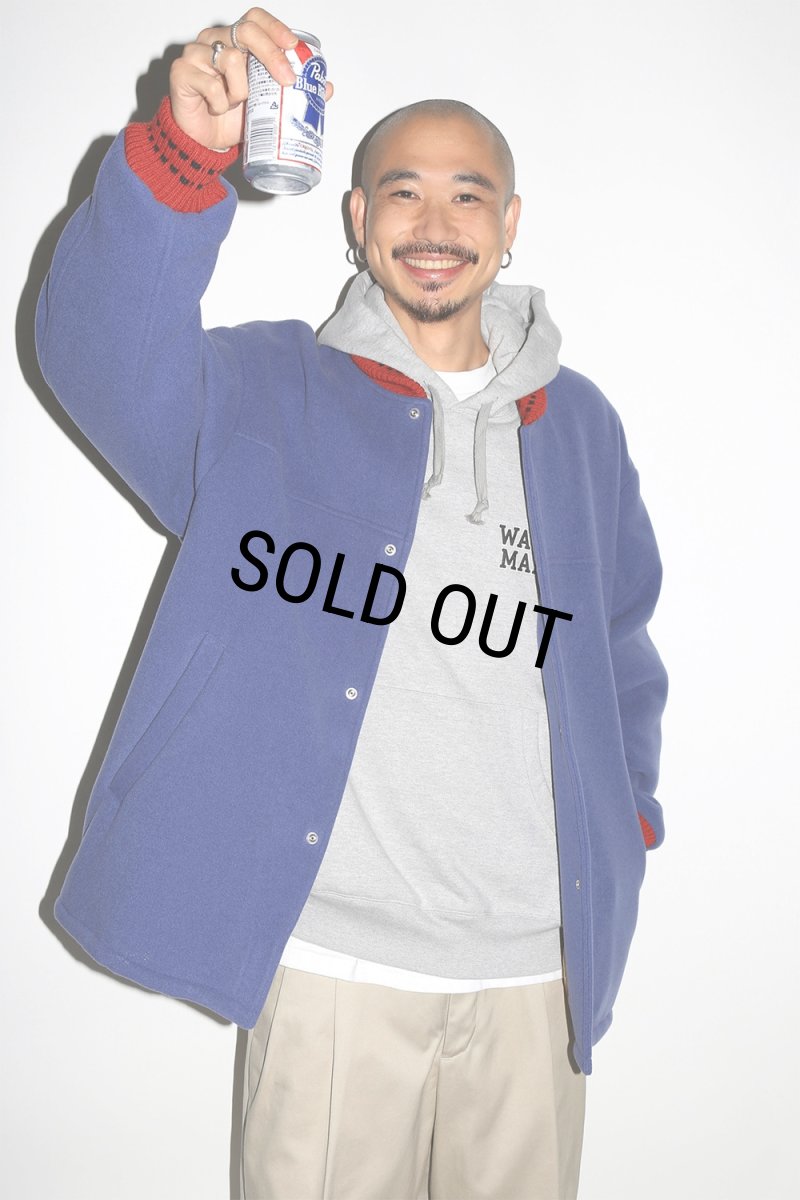 画像2: WACKO MARIA/HEAVY WEIGHT HOODED SWEAT SHIRT（GRAY）［プルオーバーパーカー-24秋冬］ (2)