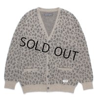 WACKO MARIA/LEOPARD JACQUARD MOHAIR KNIT CARDIGAN（BEIGE）［レオパードモヘアカーディガン-24秋冬］
