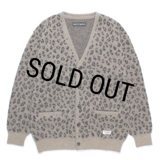 wackomaria レオパードモヘアカーディガン24ss WACKO MARIA/LEOPARD JACQUARD MOHAIR KNIT CARDIGAN（BEIGE