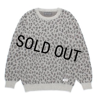 24FW WACKO MARIAレオパードニットポロシャツ Mサイズ WACKO MARIA/LEOPARD JACQUARD KNIT POLO SHIRT（LIGHT BROWN
