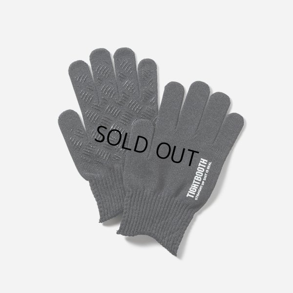 画像1: TIGHTBOOTH/LOGO GLOVE（Charcoal）［グローブ-24秋冬］