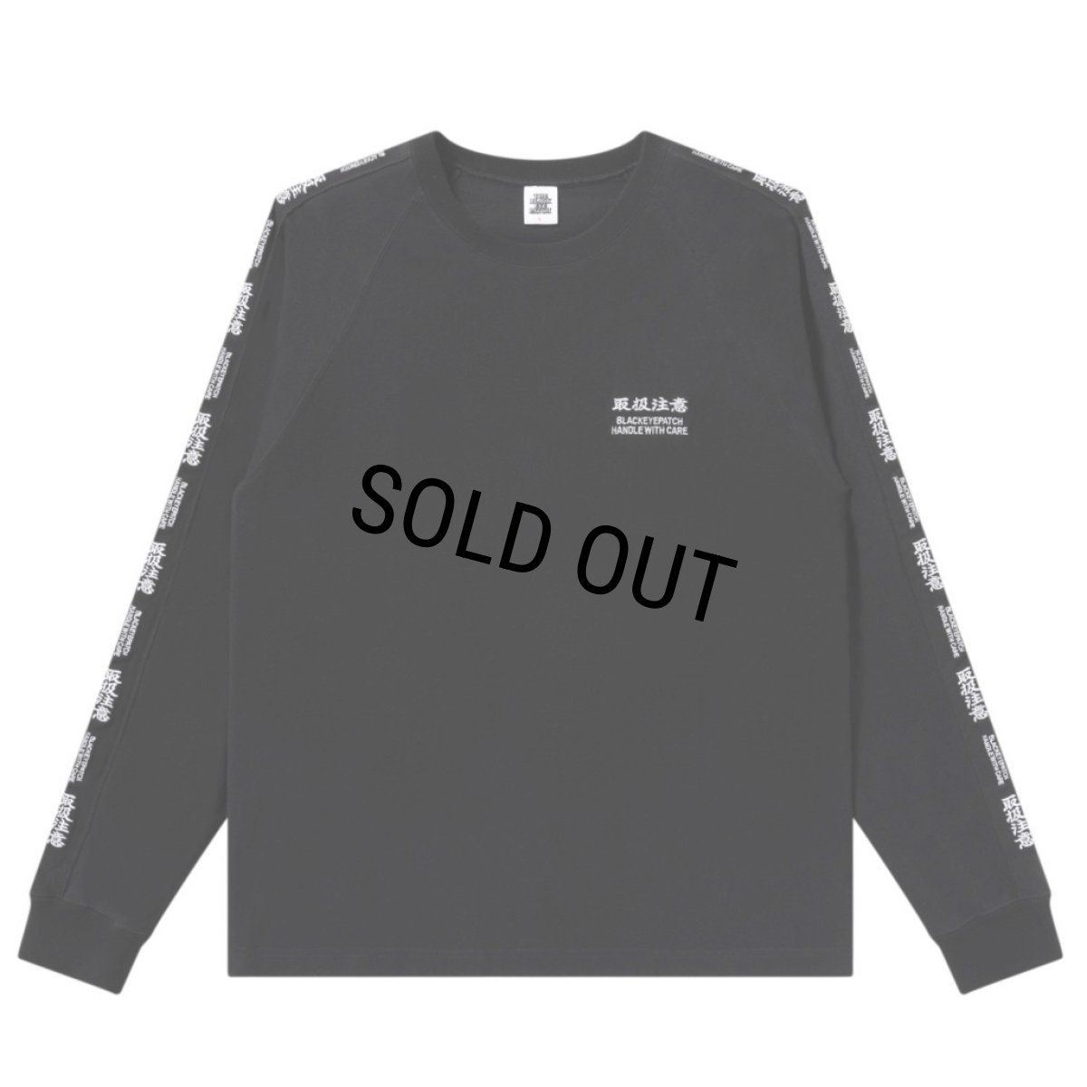 画像1: BlackEyePatch/HWC EMBROIDERED RAGLAN L/S TEE（BLACK） (1)