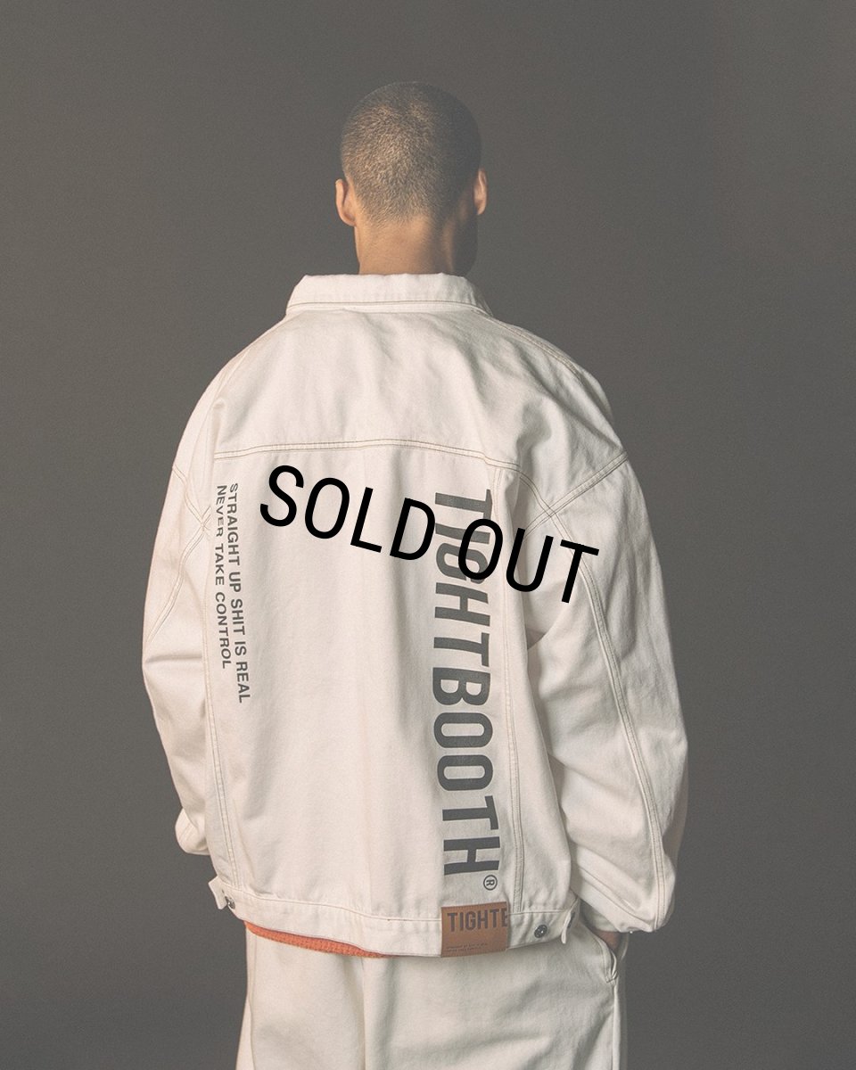 画像4: TIGHTBOOTH/LABEL LOGO DENIM JACKET（White）［デニムJKT-24秋冬］ (4)