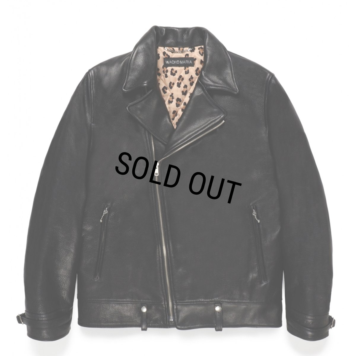画像1: WACKO MARIA/LEATHER DOUBLE RIDERS JACKET（BLACK）［レザーダブルライダースJKT-24秋冬］ (1)