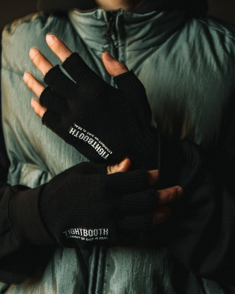 画像3: TIGHTBOOTH/LOGO FINGERLESS GLOVE（Black）［フィンガーレスグローブ-24秋冬］