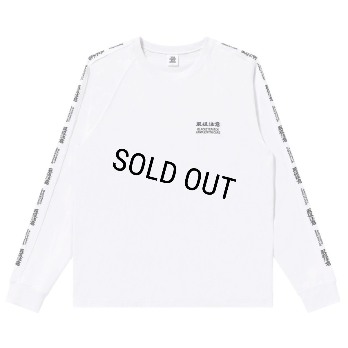 画像1: BlackEyePatch/HWC EMBROIDERED RAGLAN L/S TEE(WHITE) (1)