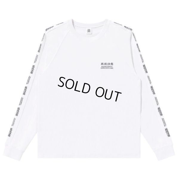 画像1: BlackEyePatch/HWC EMBROIDERED RAGLAN L/S TEE（WHITE）