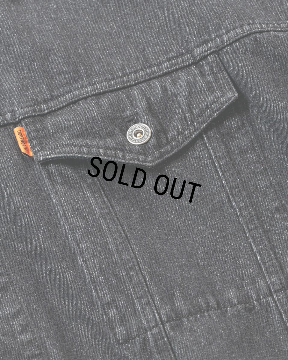 画像5: TIGHTBOOTH/LABEL LOGO DENIM JACKET（Black）［デニムJKT-24秋冬］ (5)