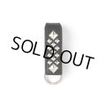 CALEE/STUDS LEATHER SNAP KEY RING（BLACK）［スタッズレザースナップキーリング-24秋冬］