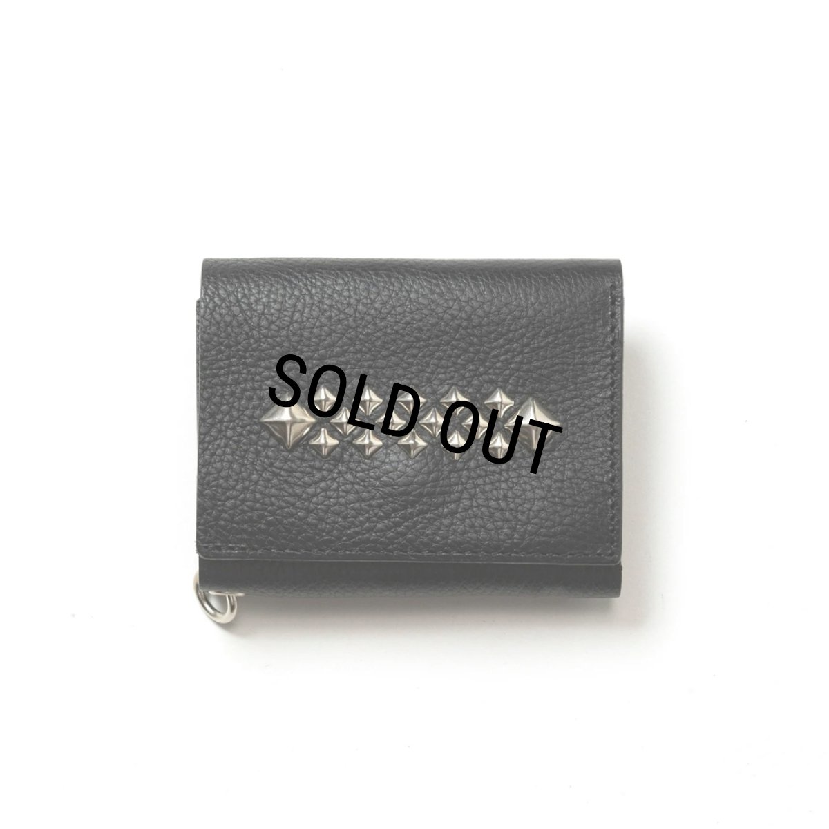 画像1: CALEE/STUDS LEATHER MULTI WALLET（BLACK）［スタッズレザーマルチウォレット-25春夏］ (1)