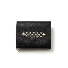 画像1: CALEE/STUDS LEATHER MULTI WALLET（BLACK）［スタッズレザーマルチウォレット-25春夏］ (1)