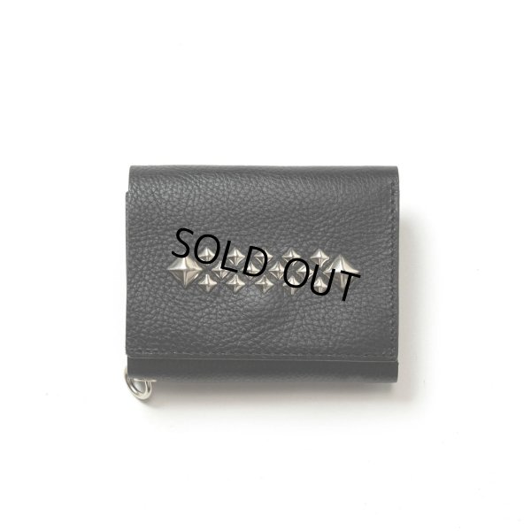 画像1: CALEE/STUDS LEATHER MULTI WALLET（BLACK）［スタッズレザーマルチウォレット-25春夏］