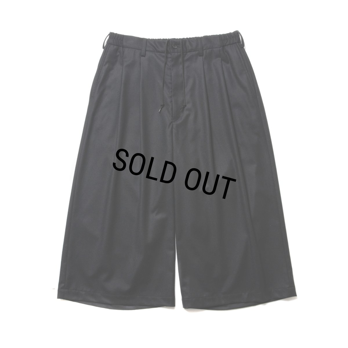 画像1: COOTIE PRODUCTIONS/CA/W Flannel Shin Cut Wide Easy Trousers（Black）［シンカットワイドイージートラウザース-24秋冬］ (1)