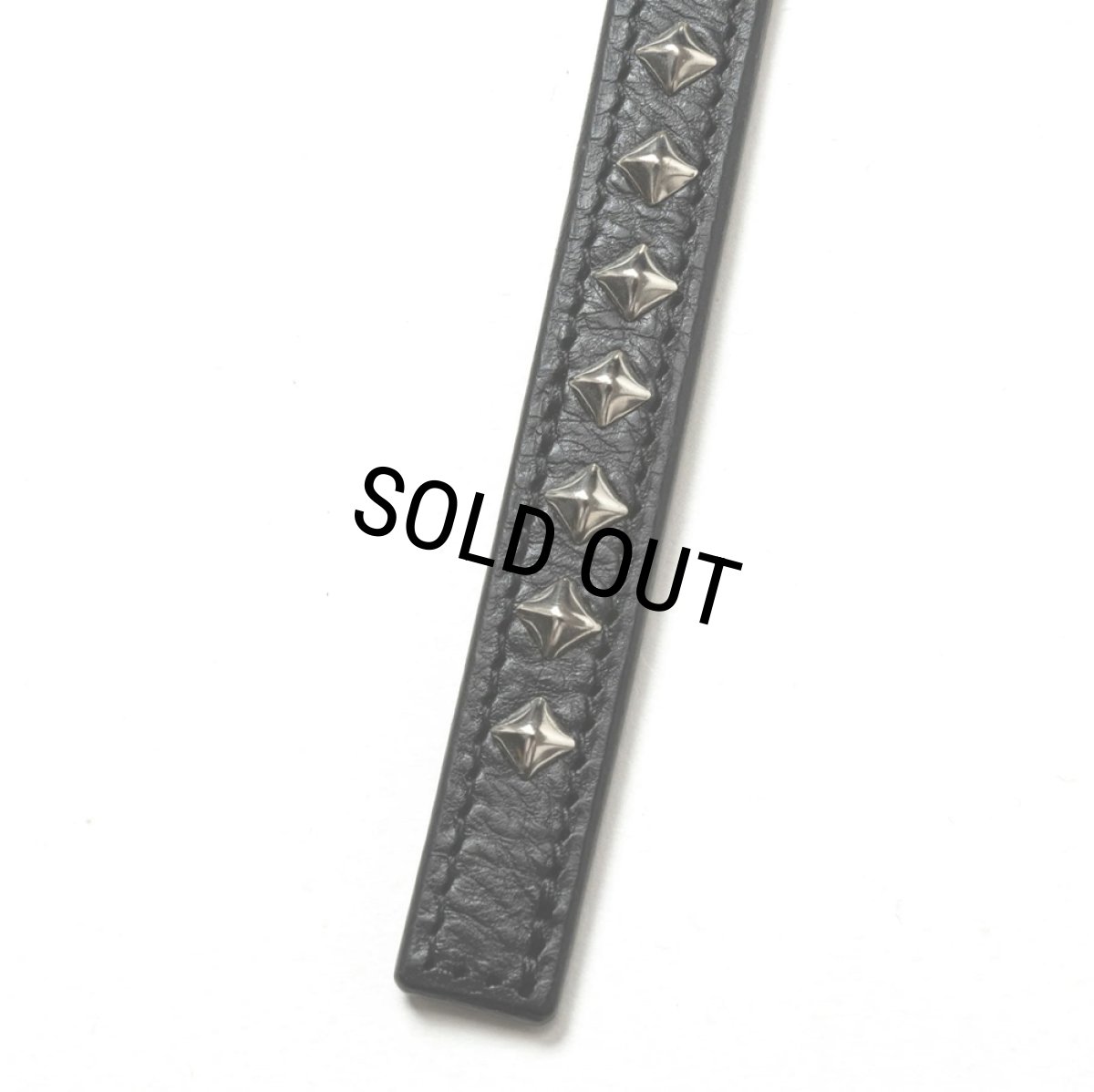 画像4: CALEE/STUDS LEATHER SHORT KEY RING（BLACK）［スタッズレザーショートキーリング-24秋冬］ (4)