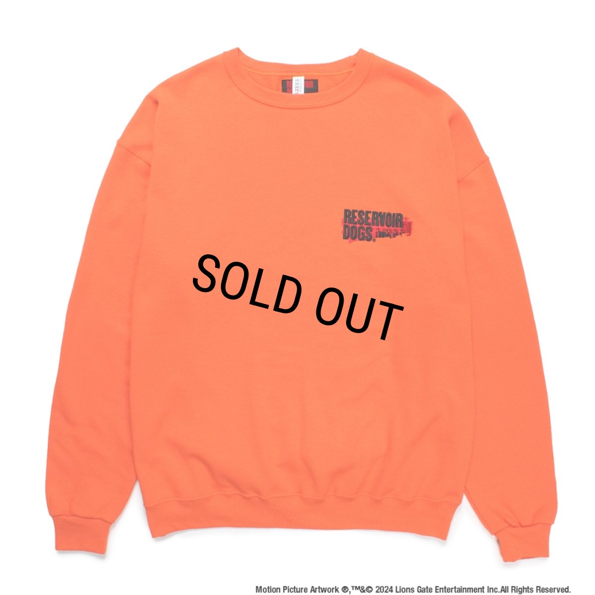 画像2: WACKO MARIA/RESERVOIR DOGS / SWEAT SHIRT（ORANGE）［クルーネックスウェット-24秋冬］ (2)