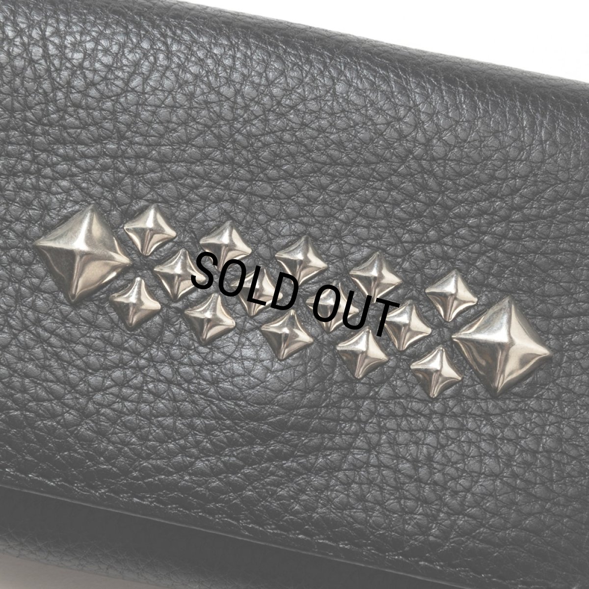 画像3: CALEE/STUDS LEATHER MULTI WALLET（BLACK）［スタッズレザーマルチウォレット-25春夏］ (3)