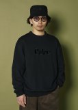 画像2: 【30%OFF】CALEE/EMBROIDERY CALEE LOGO CREW NECK SW（BLACK）［クルーネックスウェット-24秋冬］ (2)