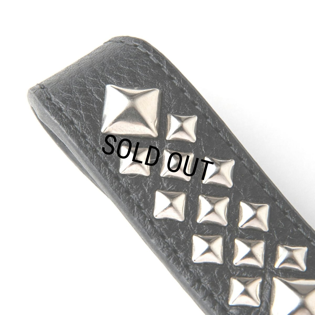 画像3: CALEE/STUDS LEATHER SNAP KEY RING（BLACK）［スタッズレザースナップキーリング-24秋冬］ (3)