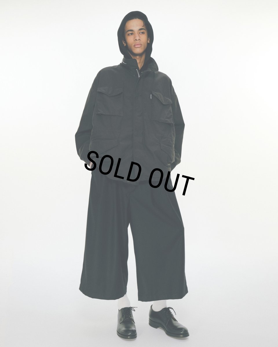 画像3: COOTIE PRODUCTIONS/CA/W Flannel Shin Cut Wide Easy Trousers（Black）［シンカットワイドイージートラウザース-24秋冬］ (3)