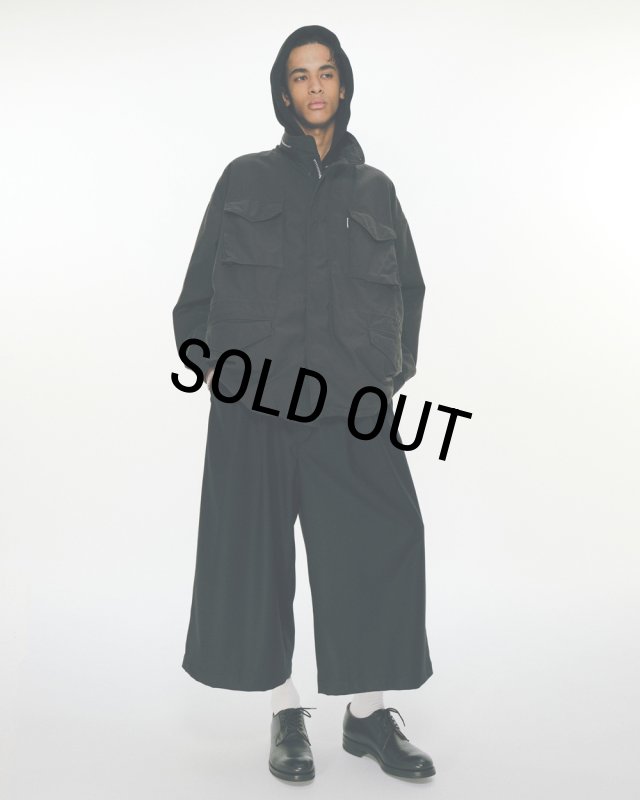 COOTIE PRODUCTIONS/CA/W Flannel Shin Cut Wide Easy Trousers（Black