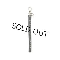 CALEE/STUDS LEATHER SHORT KEY RING（BLACK）［スタッズレザーショートキーリング-24秋冬］