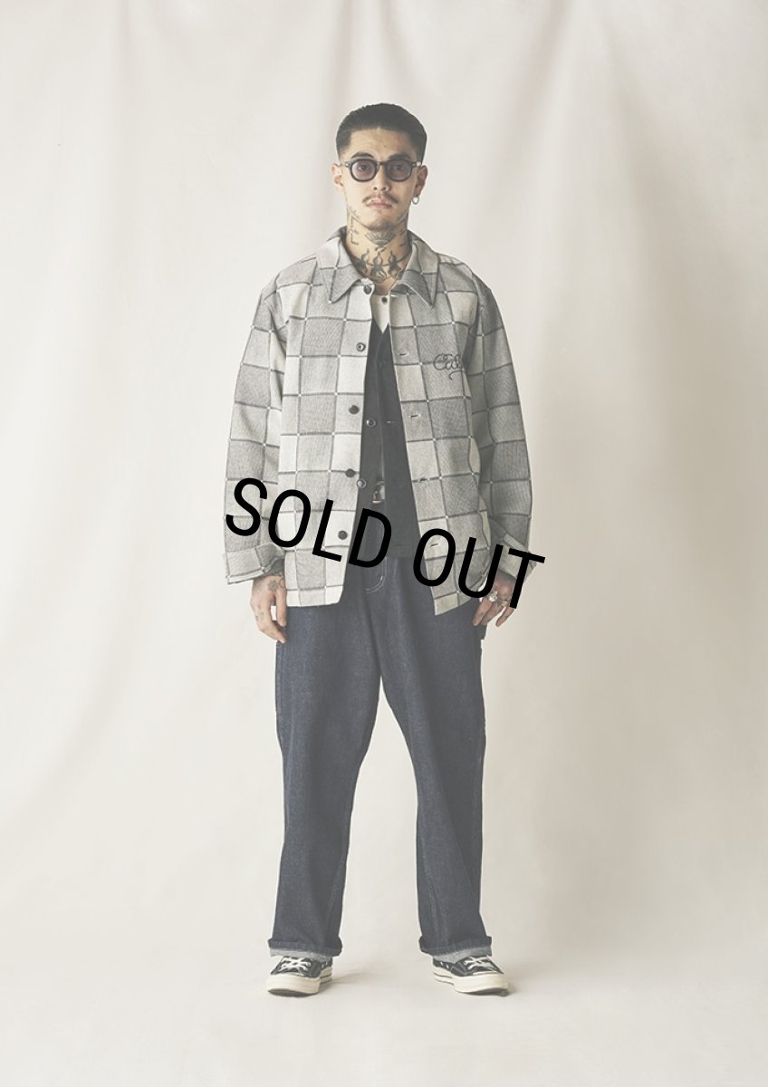 画像2: 【30%OFF】CALEE/BLOCK CHECK OVER SIZE SHIRT JACKET（IVORY）［ブロックチェックオーバーサイズシャツJKT-24秋冬］ (2)