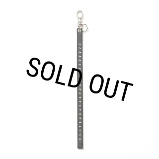 24AW【新品】☆CALEE：スタッズ　レザー　ロング　キーリング CALEE/STUDS LEATHER LONG KEY RING（BLACK）［スタッズレザーロング