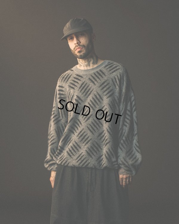 画像2: 【30%OFF】TIGHTBOOTH/CHECKER PLATE MOHAIR SWEATER（Black）［チェッカープレートモヘアセーター-24秋冬］