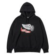 画像1: PORKCHOP/FLYING WEEL  P HOODED（×MASSES）（BLACK）［プルオーバーパーカー-24秋冬］ (1)