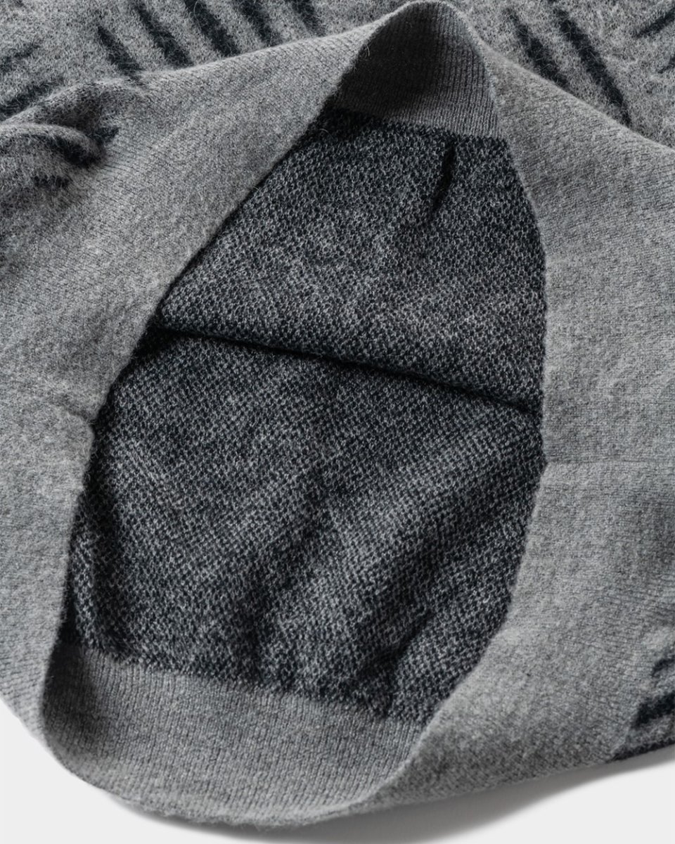 画像5: 【30%OFF】TIGHTBOOTH/CHECKER PLATE MOHAIR SWEATER（Grey）［チェッカープレートモヘアセーター-24秋冬］ (5)