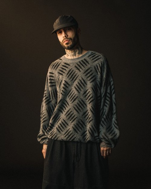 他の写真3: 【30%OFF】TIGHTBOOTH/CHECKER PLATE MOHAIR SWEATER（Grey）［チェッカープレートモヘアセーター-24秋冬］