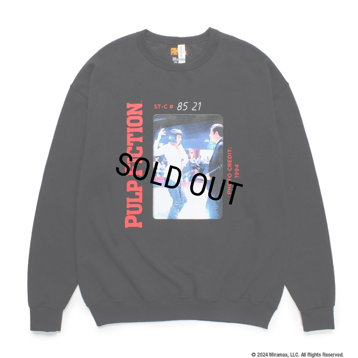 画像1: WACKO MARIA/PULP FICTION / SWEAT SHIRT（BLACK）［クルーネックスウェット-24秋冬］ (1)