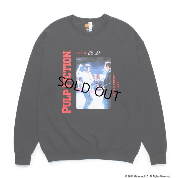 画像1: WACKO MARIA/PULP FICTION / SWEAT SHIRT（BLACK）［クルーネックスウェット-24秋冬］