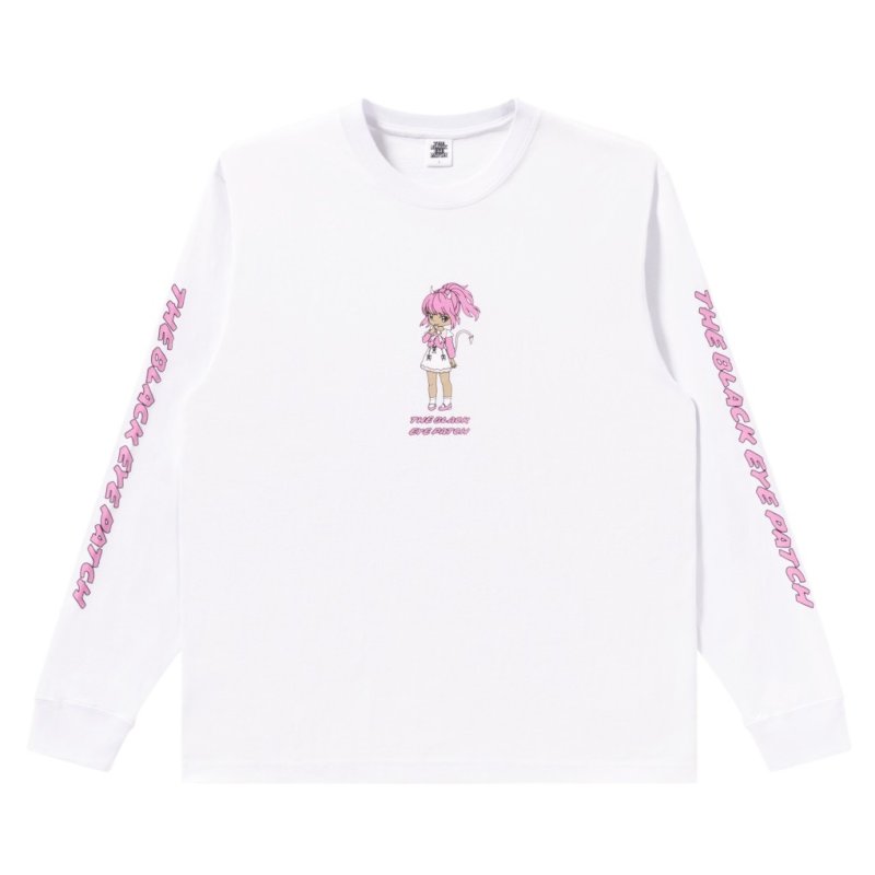 画像1: BlackEyePatch/DEVIL GIRL L/S TEE(WHITE)