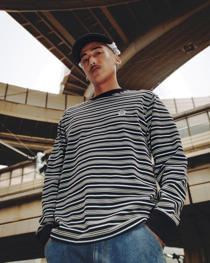 画像3: BlackEyePatch/SMALL OG BORDERED L/S TEE(MULTI)