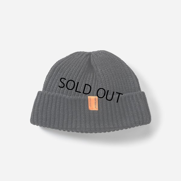画像1: TIGHTBOOTH/TAG BEANIE（Black）［ビーニー-24秋冬］