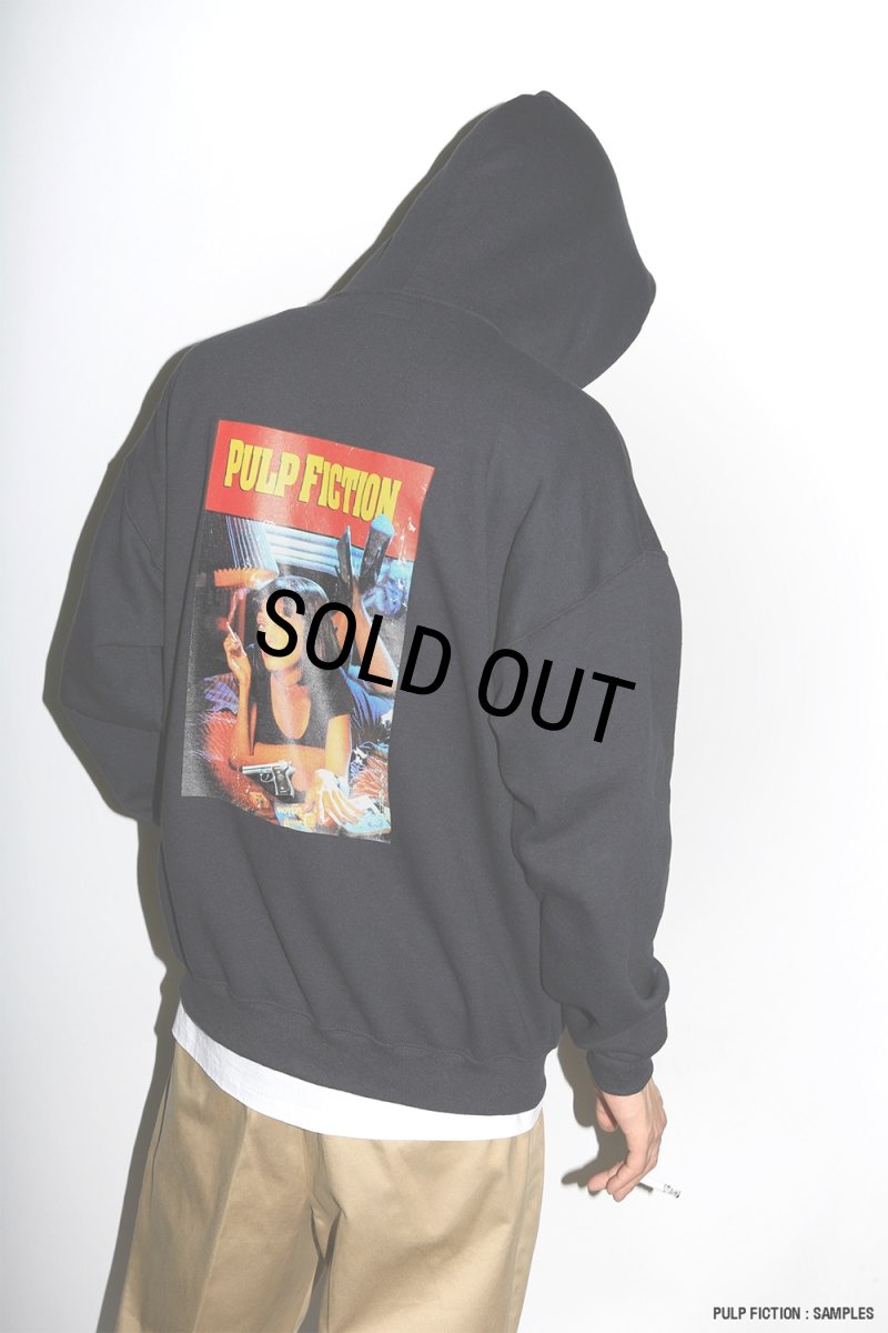 画像3: WACKO MARIA/PULP FICTION / HOODED SWEAT SHIRT（BLACK）［プルオーバーパーカー-24秋冬］ (3)