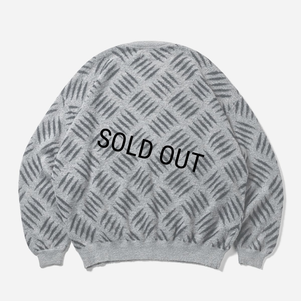 画像2: 【30%OFF】TIGHTBOOTH/CHECKER PLATE MOHAIR SWEATER（Grey）［チェッカープレートモヘアセーター-24秋冬］ (2)