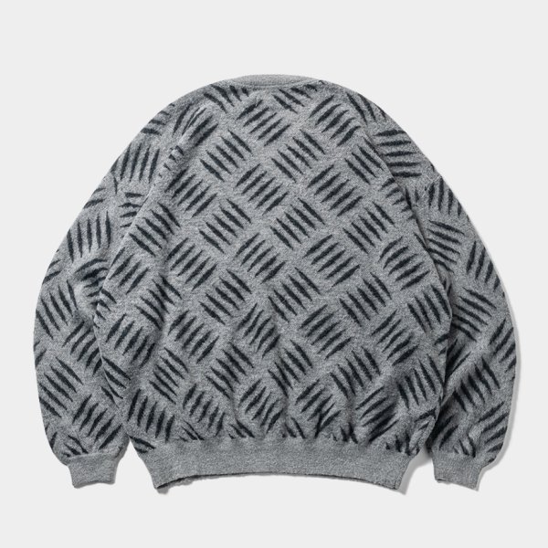画像2: 【30%OFF】TIGHTBOOTH/CHECKER PLATE MOHAIR SWEATER（Grey）［チェッカープレートモヘアセーター-24秋冬］