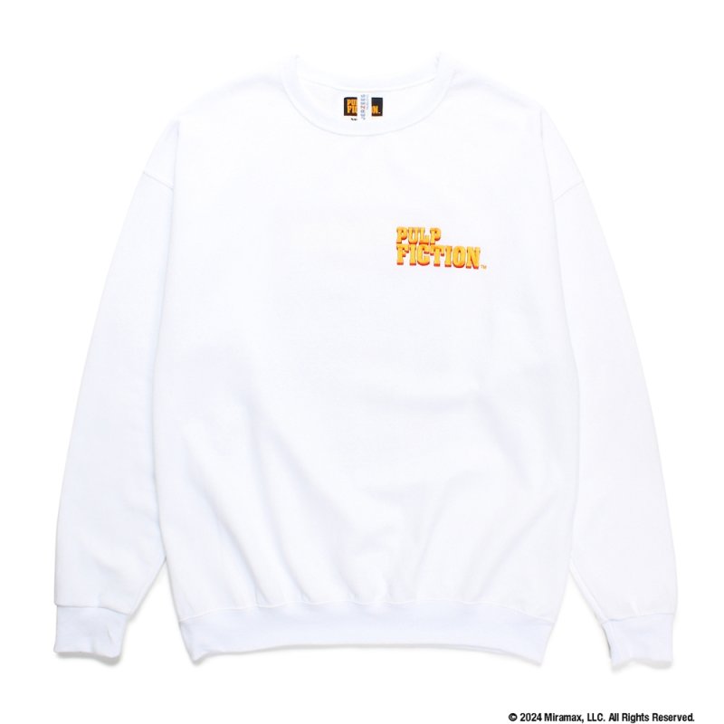 画像1: WACKO MARIA/PULP FICTION / SWEAT SHIRT（WHITE）［クルーネックスウェット-24秋冬］
