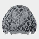 【30%OFF】TIGHTBOOTH/CHECKER PLATE MOHAIR SWEATER（Grey）［チェッカープレートモヘアセーター-24秋冬］