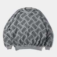 【30%OFF】TIGHTBOOTH/CHECKER PLATE MOHAIR SWEATER（Grey）［チェッカープレートモヘアセーター-24秋冬］