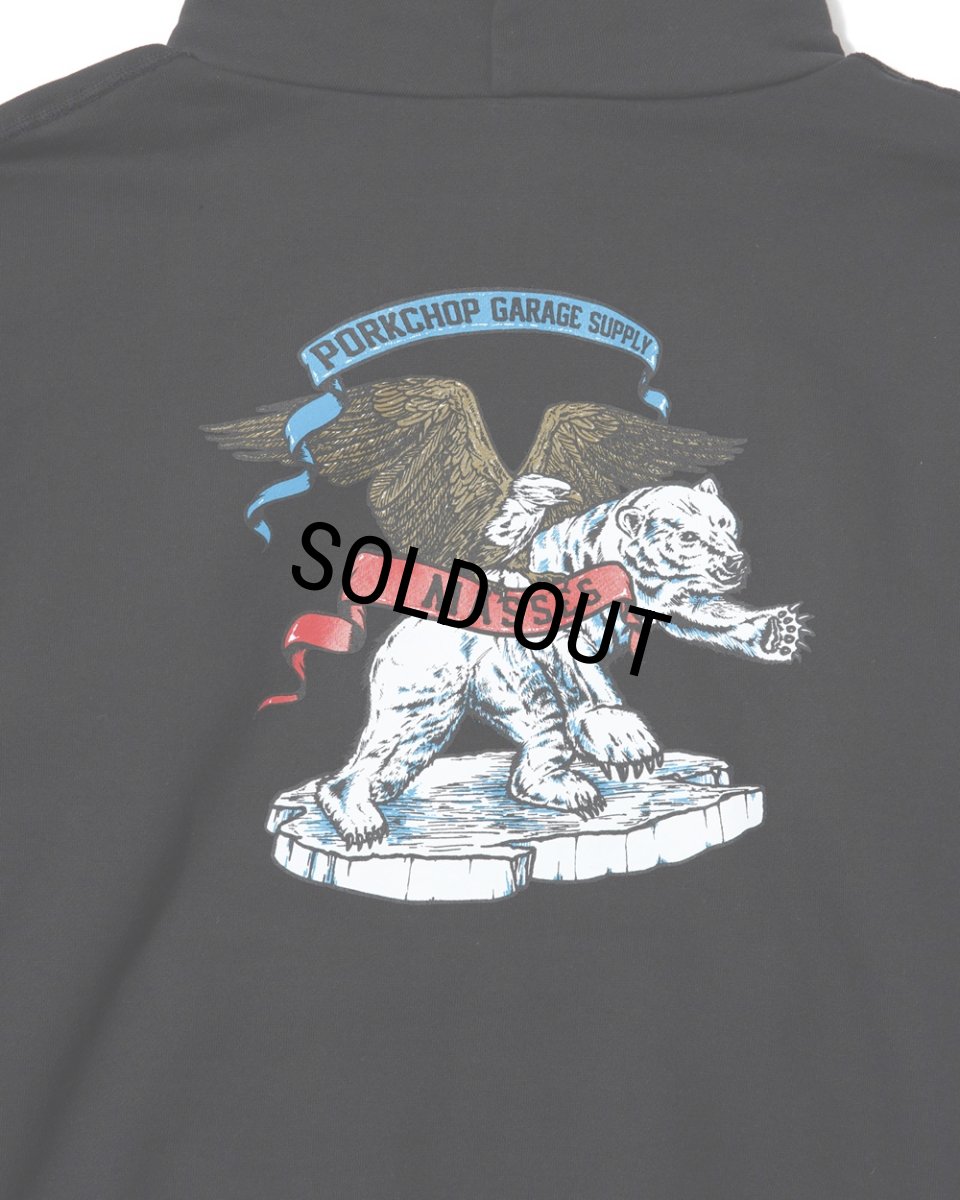 画像3: PORKCHOP/POLAR BEAR P HOODED（×MASSES）（BLACK）［プルオーバーパーカー-24秋冬］ (3)