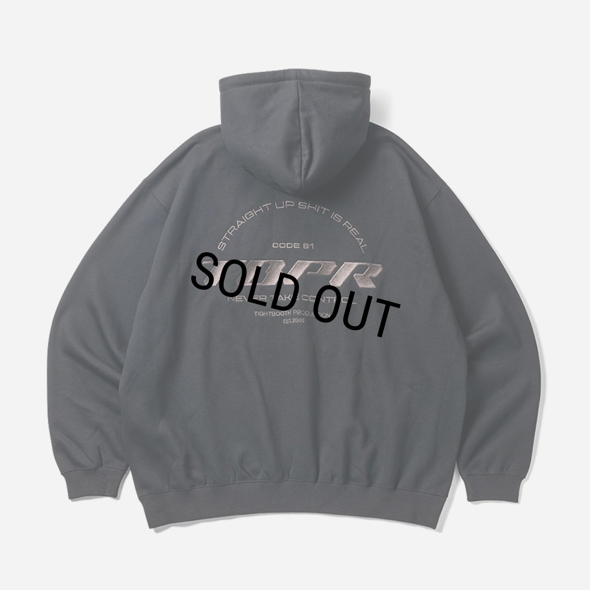 画像1: 【30%OFF】TIGHTBOOTH/STRAIGHT UP HOODED SWEAT SHIRT（Black）［プルオーバーパーカー-24秋冬］ (1)