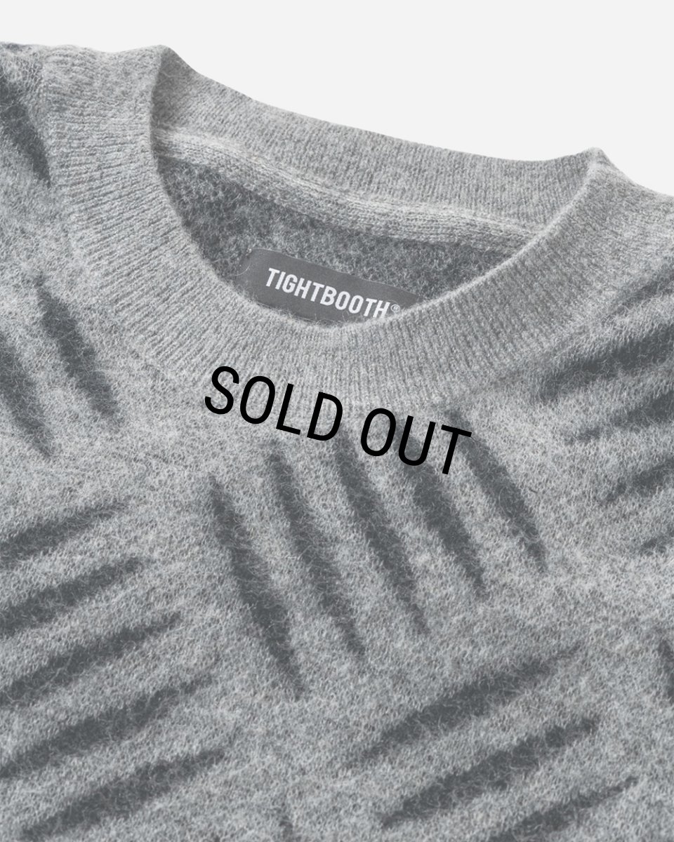 画像3: 【30%OFF】TIGHTBOOTH/CHECKER PLATE MOHAIR SWEATER（Grey）［チェッカープレートモヘアセーター-24秋冬］ (3)