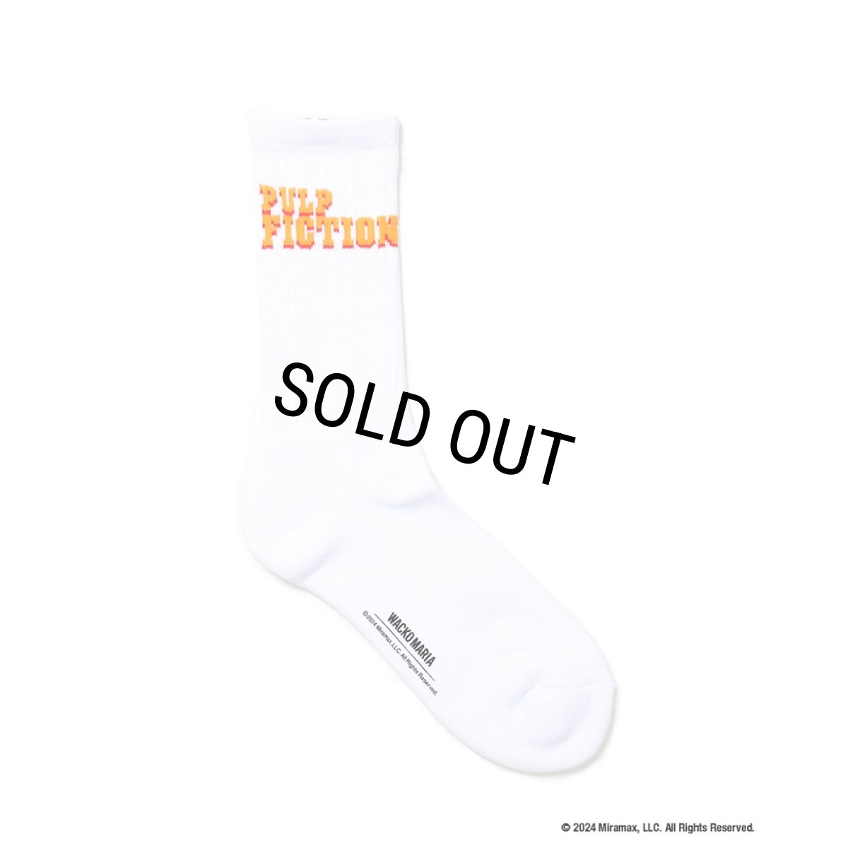 画像1: WACKO MARIA/PULP FICTION / JACQUARD SOCKS（WHITE）［ジャガードソックス-24秋冬］ (1)