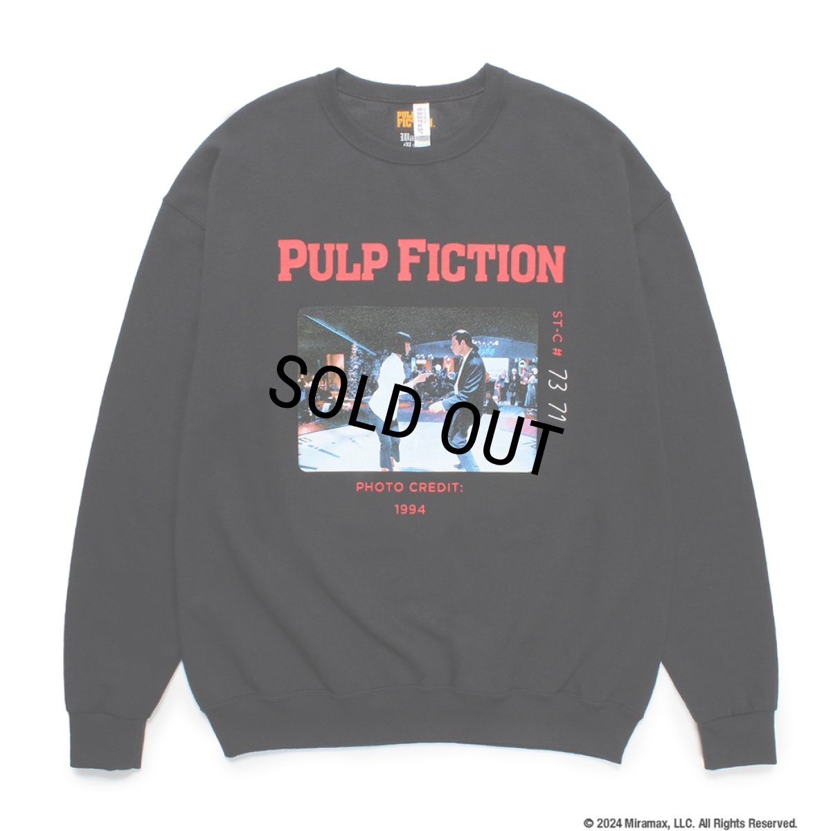 画像1: WACKO MARIA/PULP FICTION / SWEAT SHIRT（BLACK）［クルーネックスウェット-24秋冬］ (1)