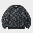 画像1: 【30%OFF】TIGHTBOOTH/CHECKER PLATE MOHAIR SWEATER（Black）［チェッカープレートモヘアセーター-24秋冬］ (1)